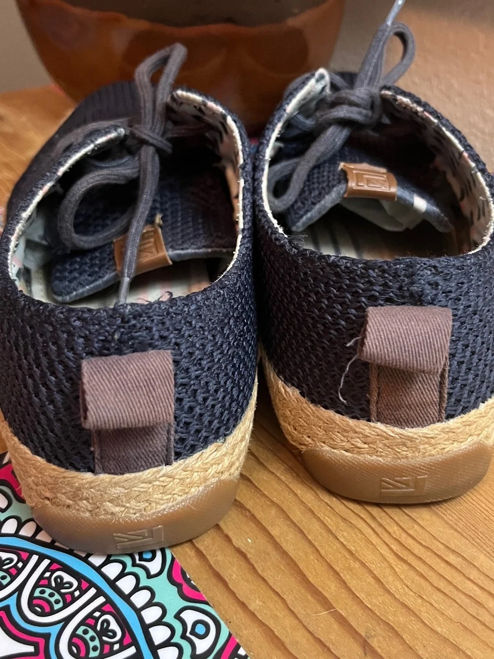 Ben Sherman Navy Knit Espadrille Slip-Ons